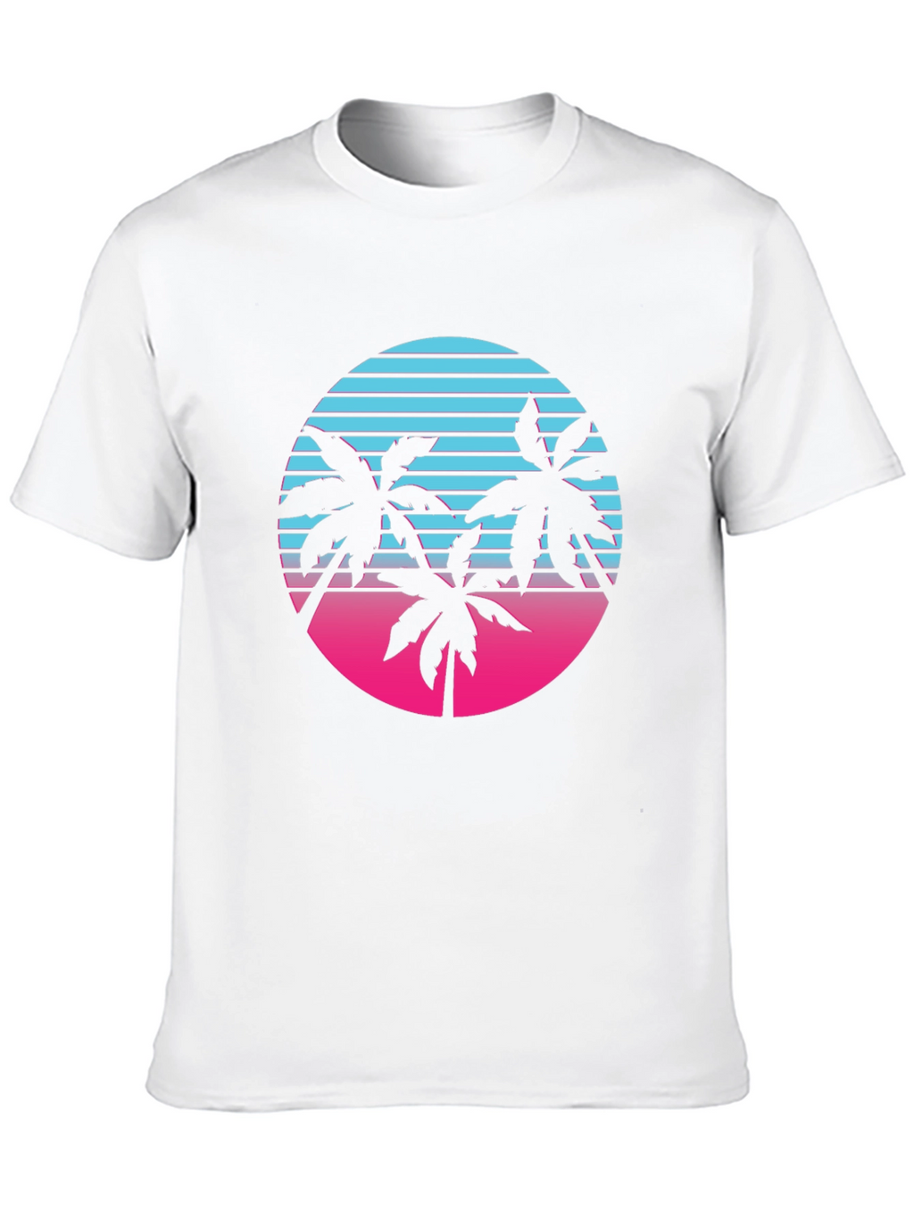 Retro Palm Tree Sunset Graphic T-Shirt