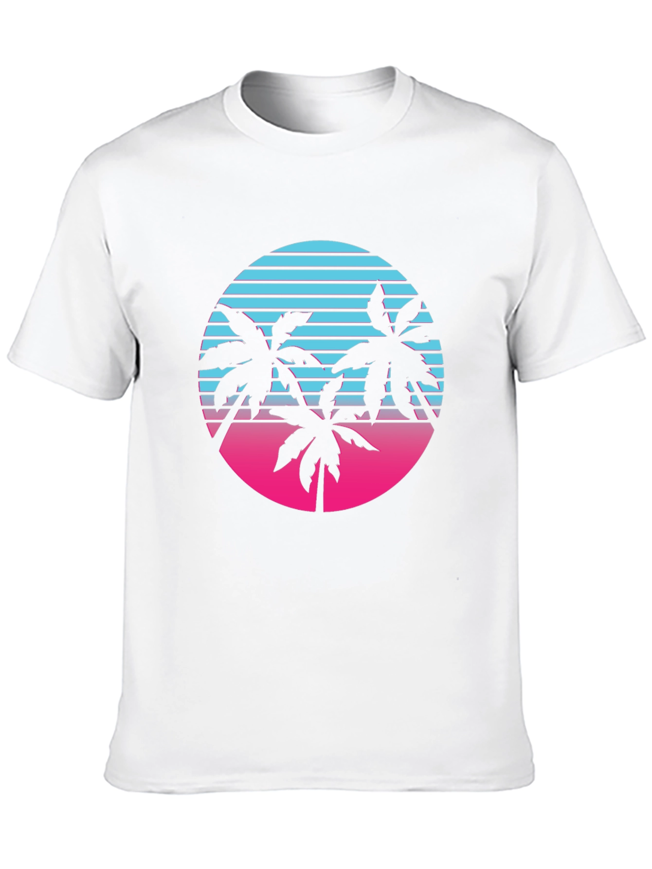 Retro Palm Tree Sunset Graphic T-Shirt