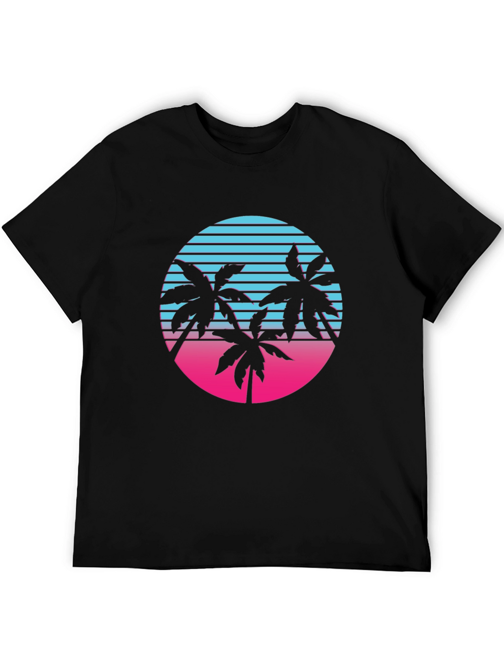 Retro Palm Tree Sunset Graphic T-Shirt