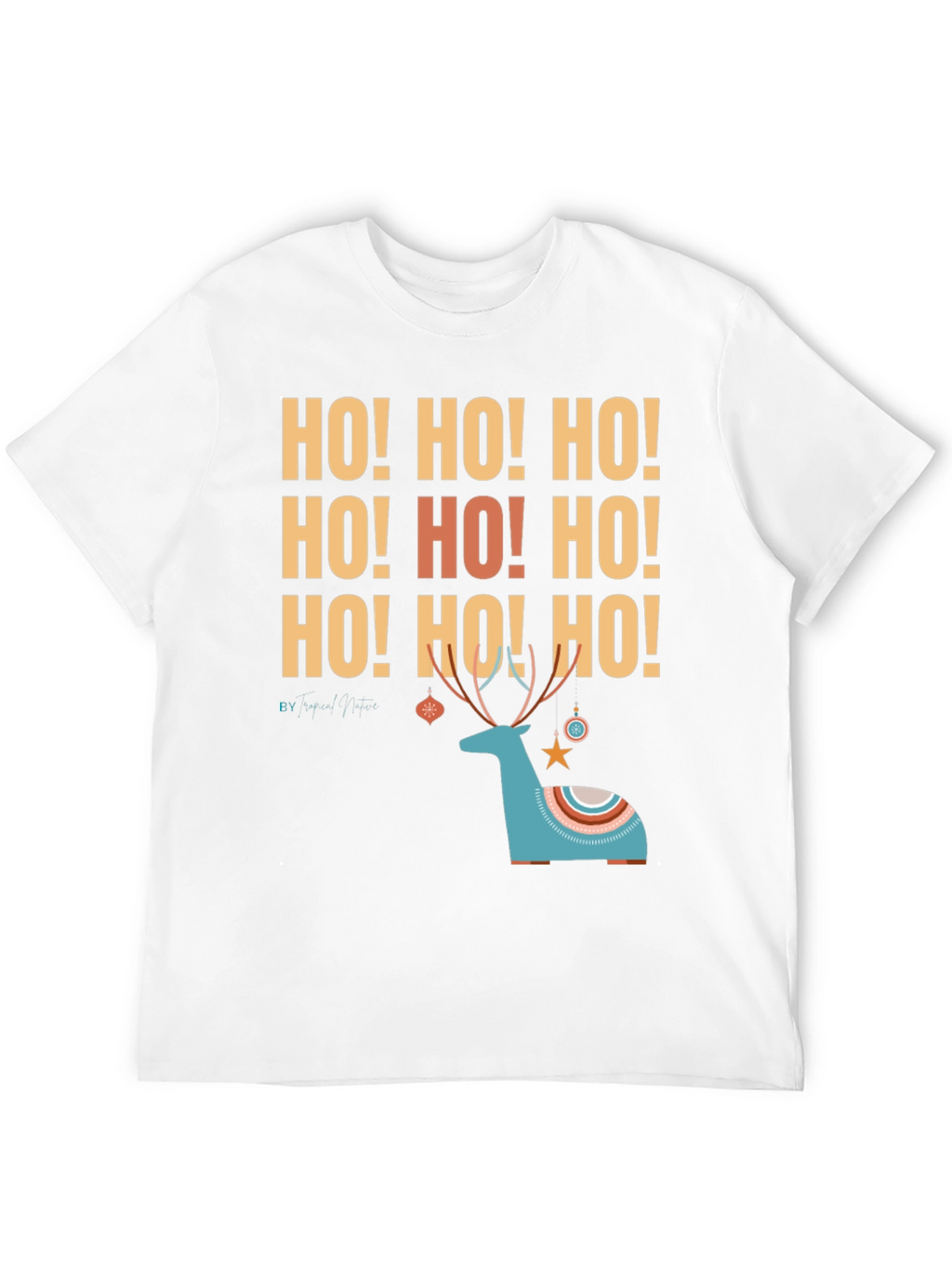 Ho! Ho! Ho! Christmas Deer Graphic Tee
