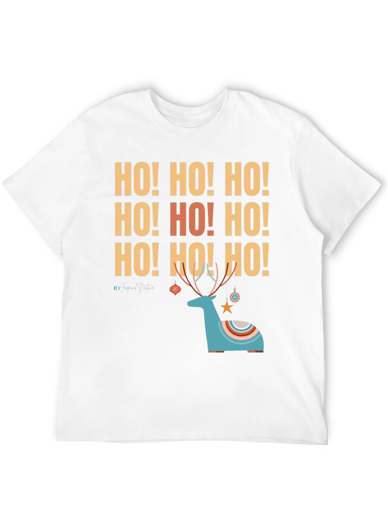 Ho! Ho! Ho! Christmas Deer Graphic Tee