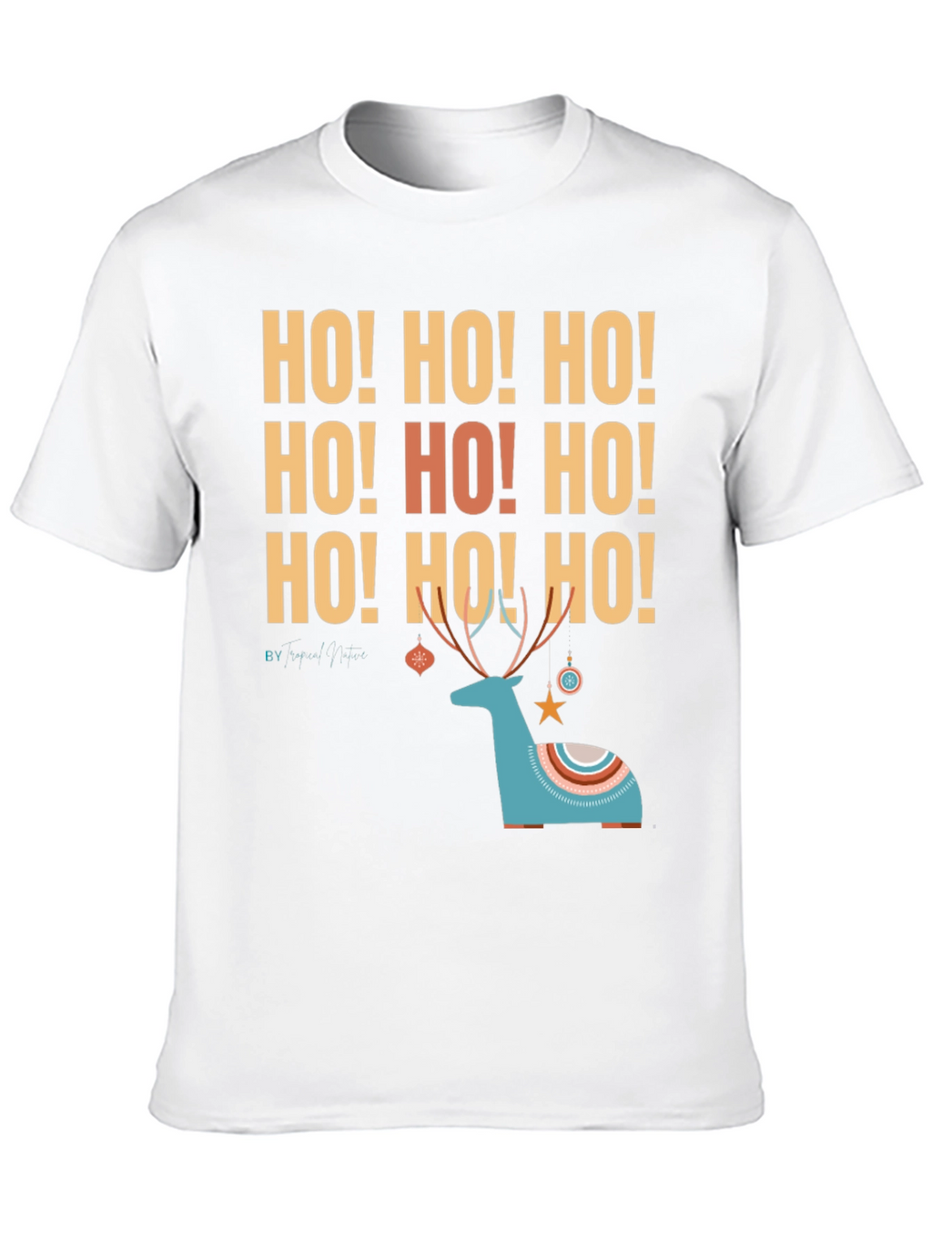 Ho! Ho! Ho! Christmas Deer Graphic Tee