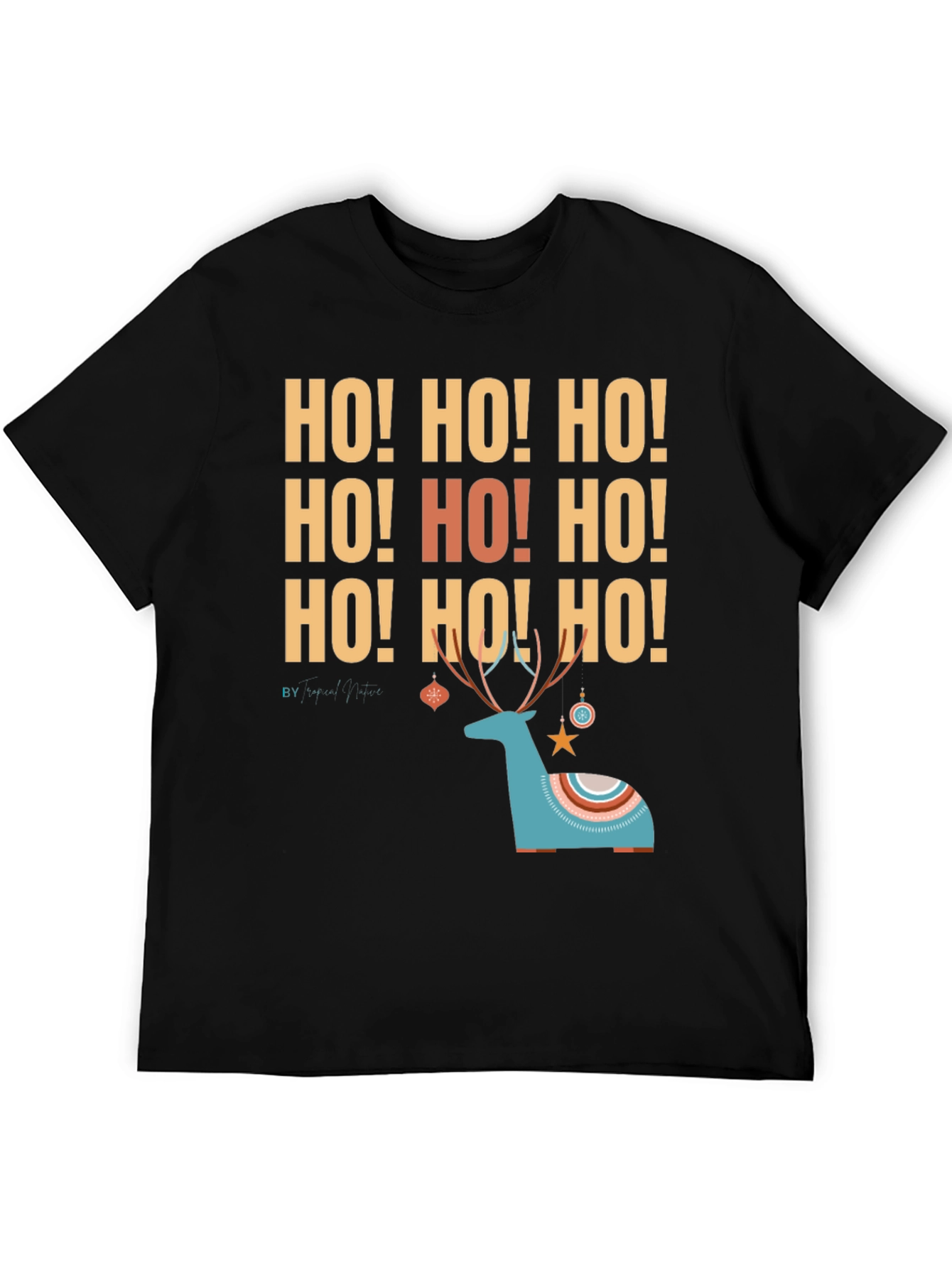 Ho! Ho! Ho! Christmas Deer Graphic Tee