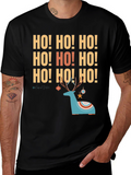 Ho! Ho! Ho! Christmas Deer Graphic Tee