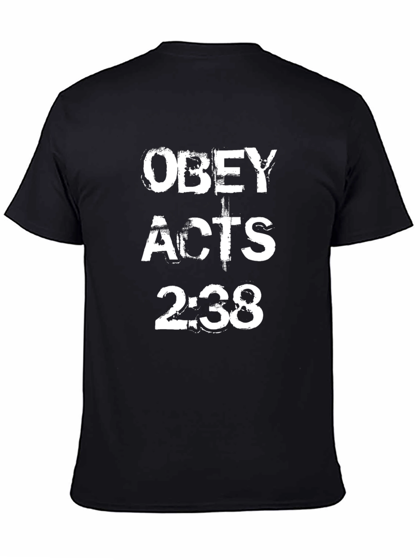 Obey Acts 2:38 T-Shirt - Black