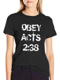 Obey Acts 2:38 T-Shirt - Black