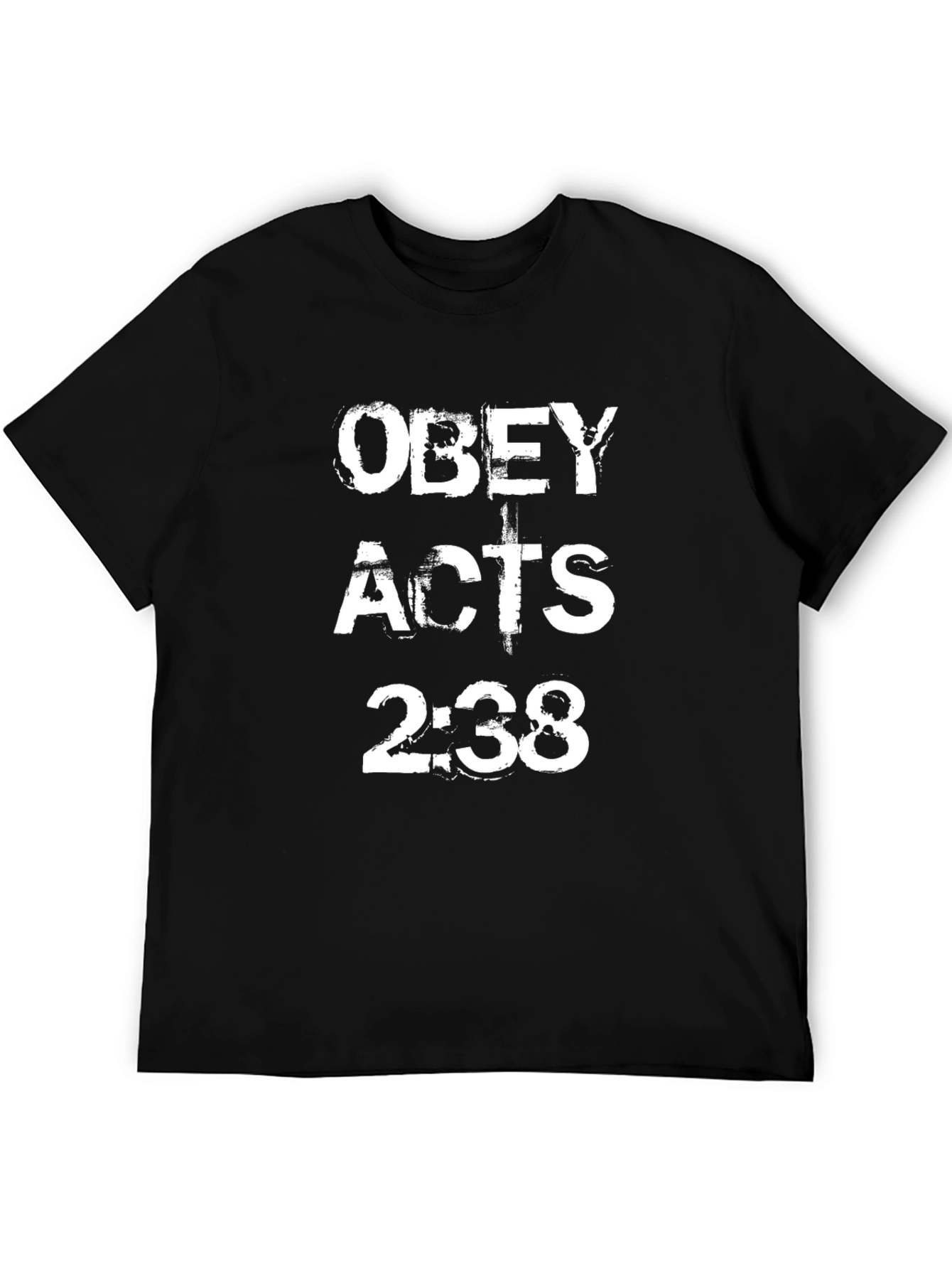 Obey Acts 2:38 T-Shirt - Black
