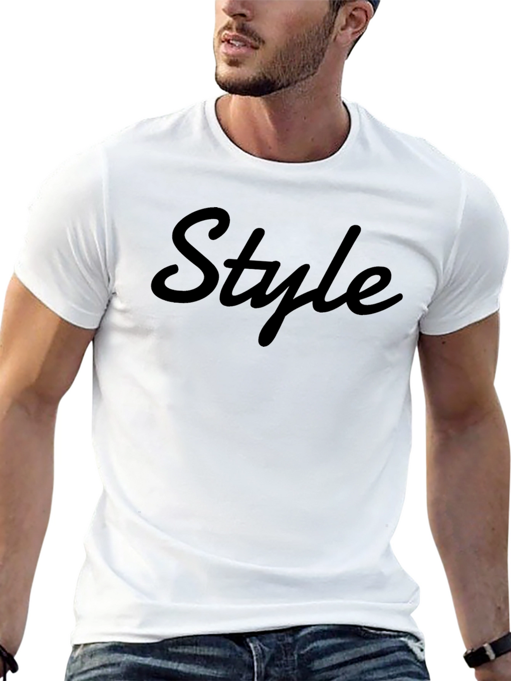 Mens Black Style Graphic Tee