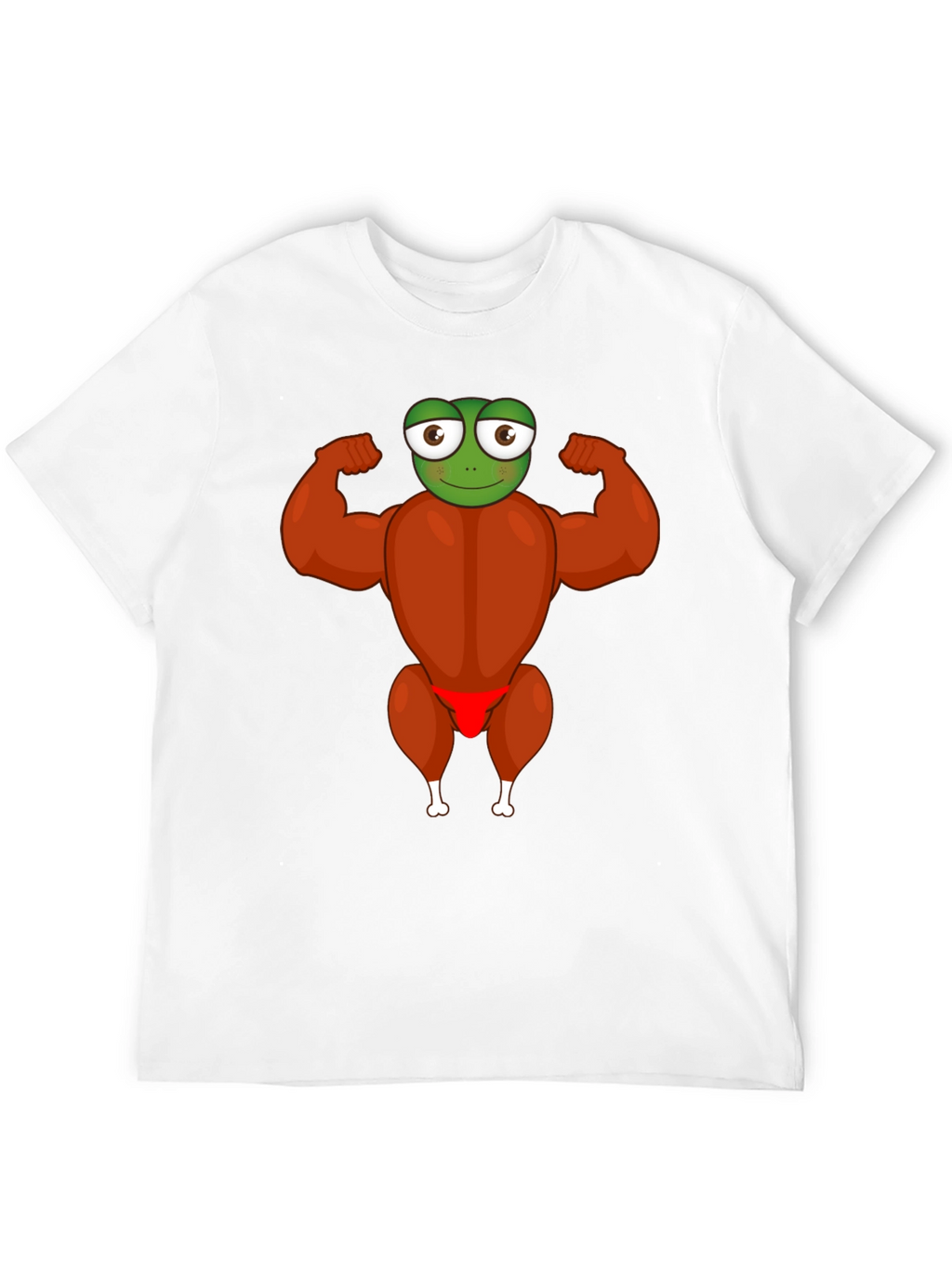 Funny Turkey Frog Graphic Black T-Shirt