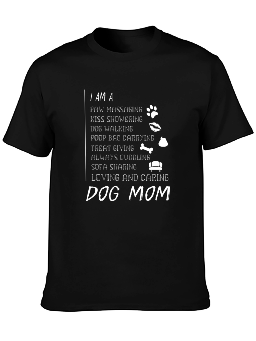 Dog Mom T-Shirt – Funny “Paw Massaging Dog Mom” Graphic Tee