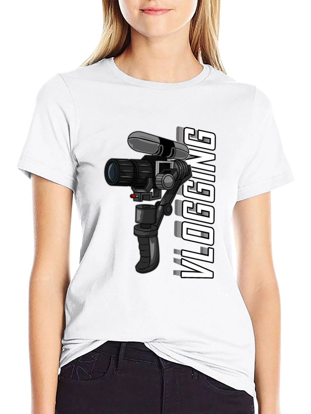 Vlogging Camera Graphic Tee - Black