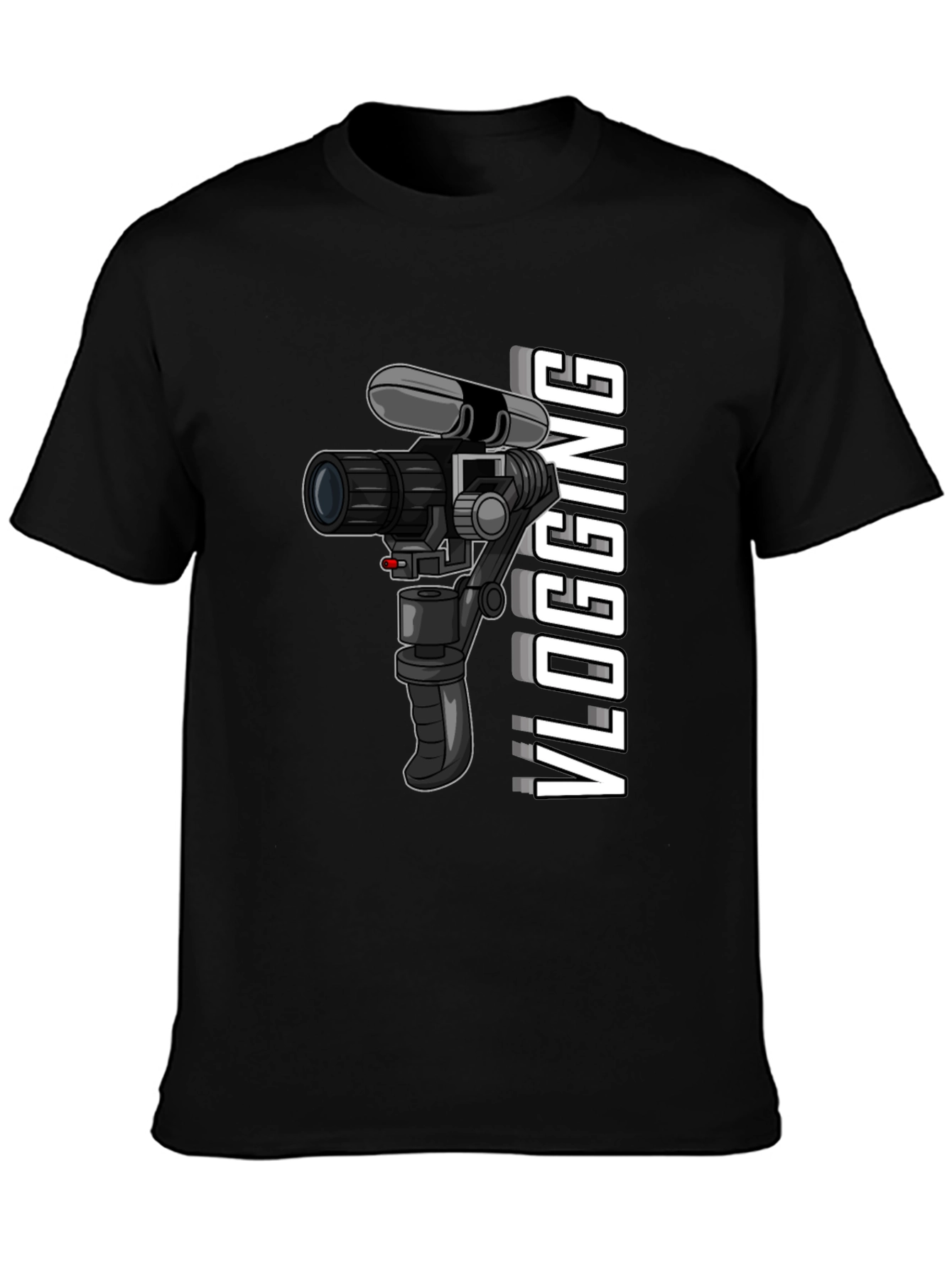 Vlogging Camera Graphic Tee - Black