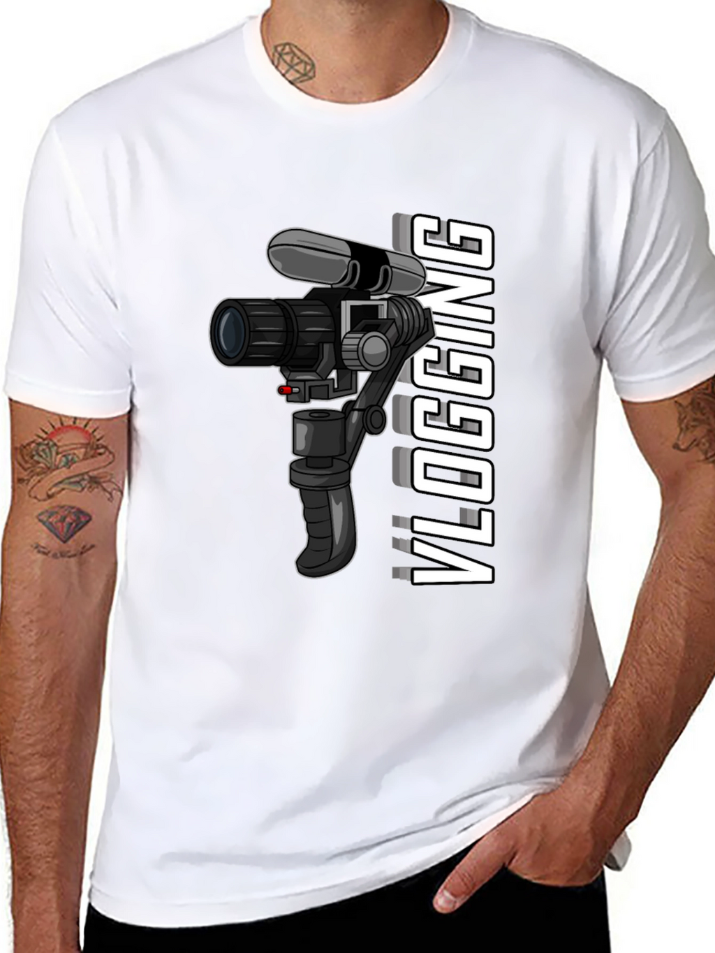 Vlogging Camera Graphic Tee - Black