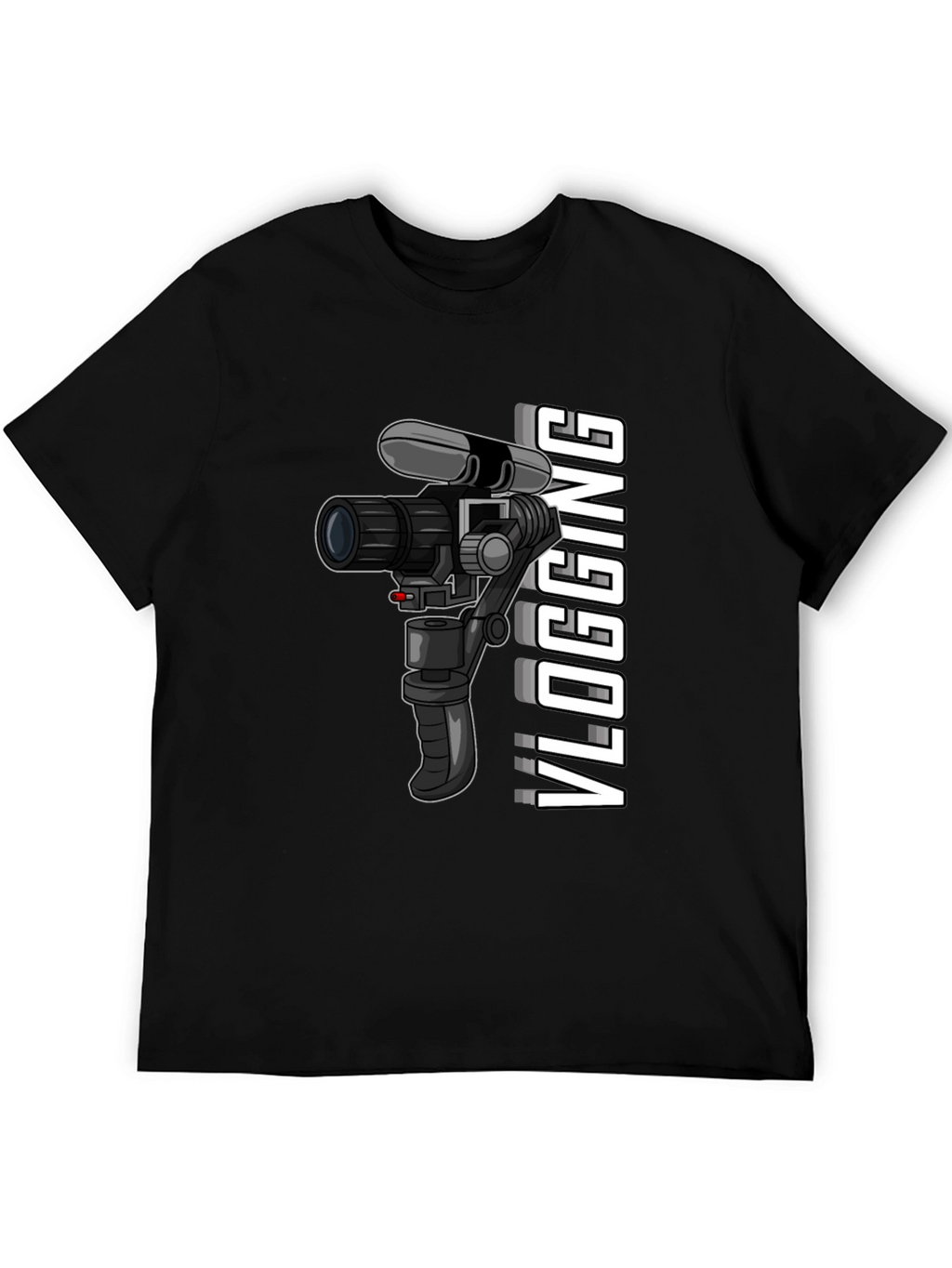 Vlogging Camera Graphic Tee - Black