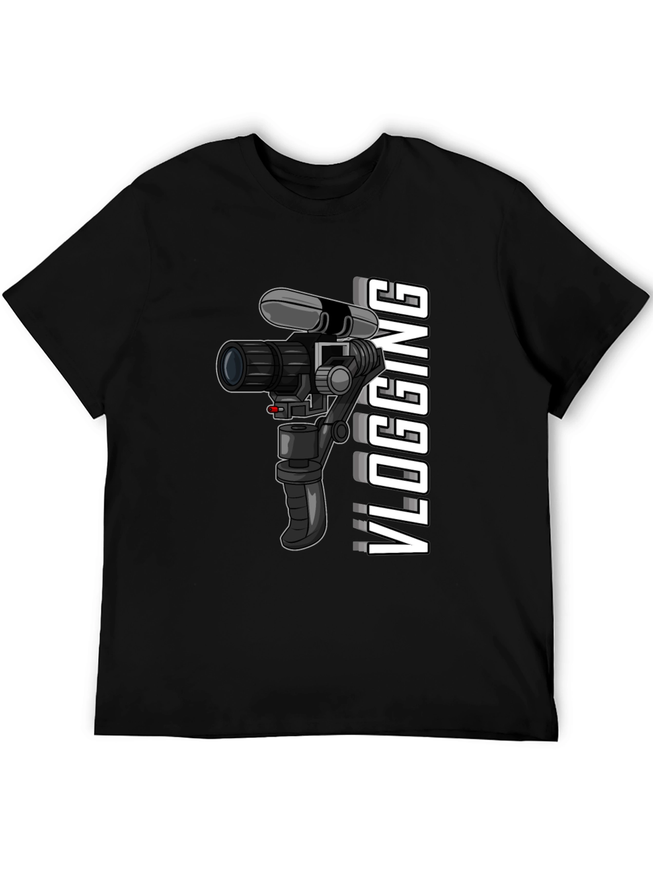 Vlogging Camera Graphic Tee - Black