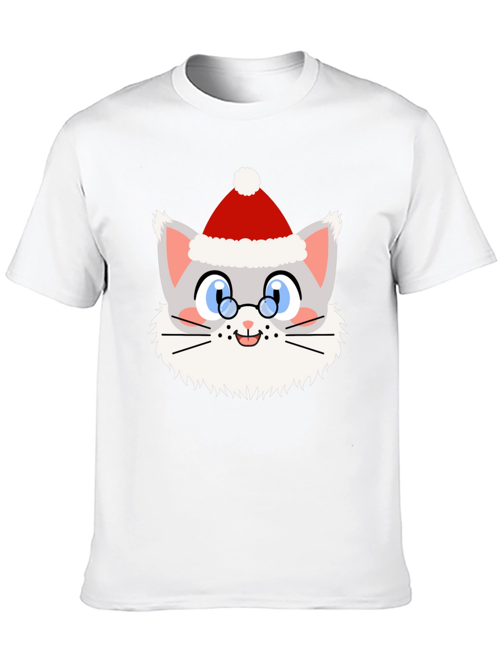 Festive Cat Santa T-Shirt - Holiday Cheer!