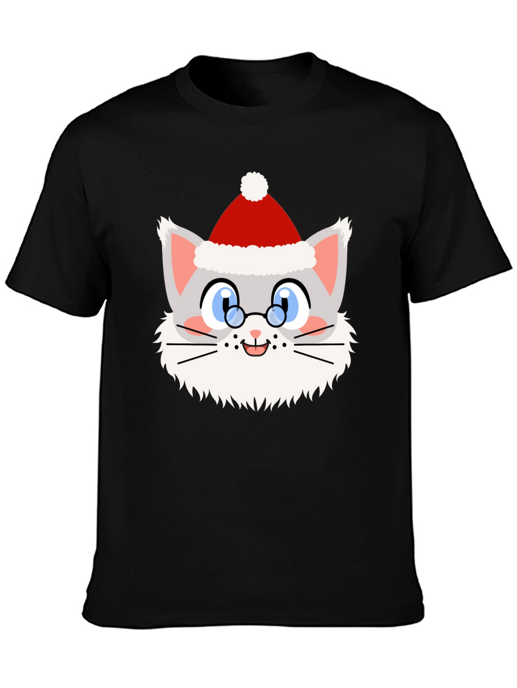 Festive Cat Santa T-Shirt - Holiday Cheer!