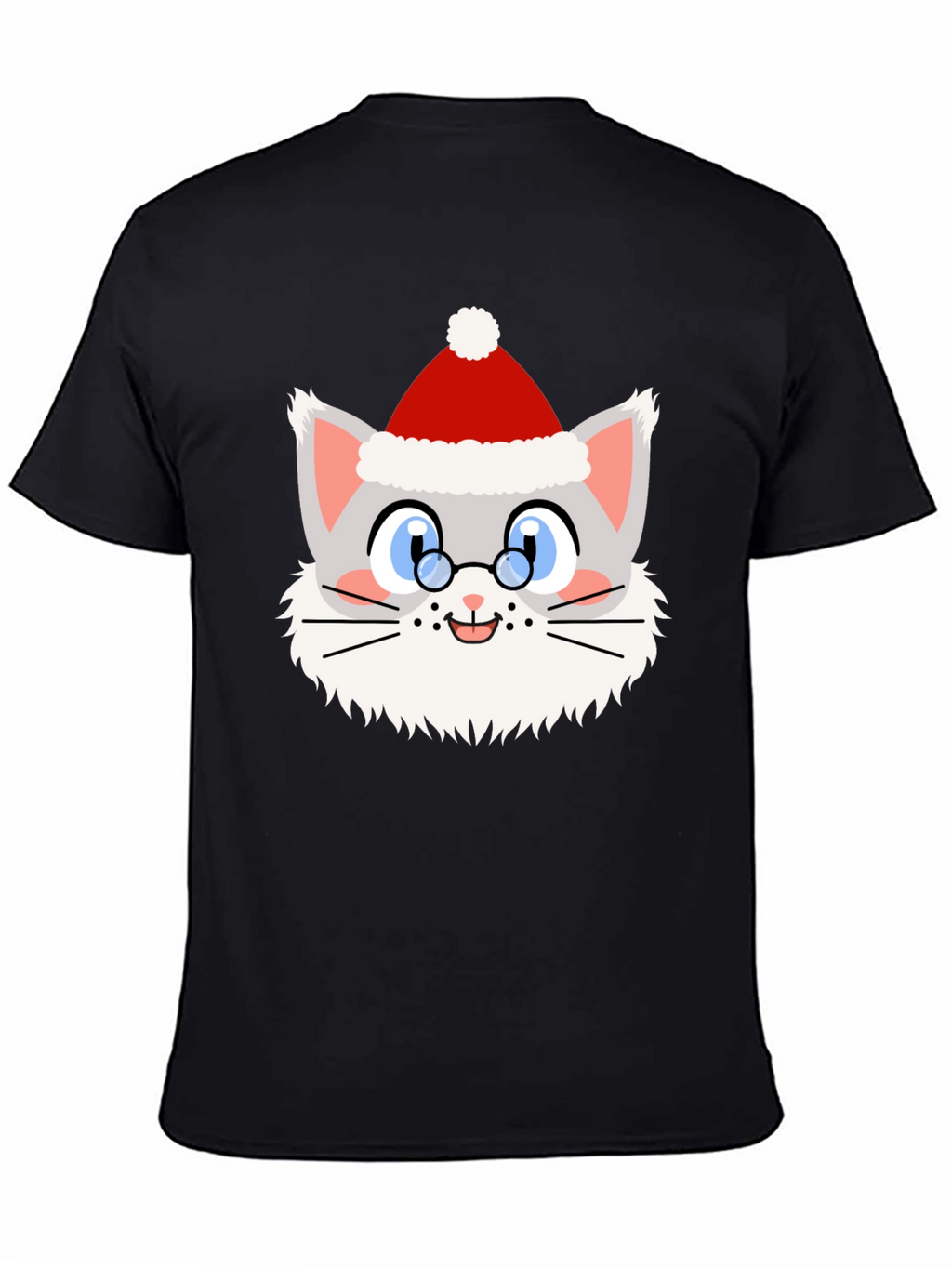 Festive Cat Santa T-Shirt - Holiday Cheer!