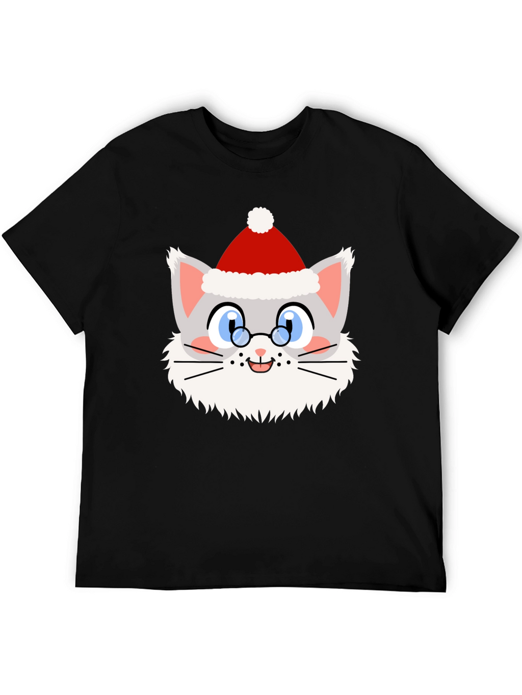 Festive Cat Santa T-Shirt - Holiday Cheer!