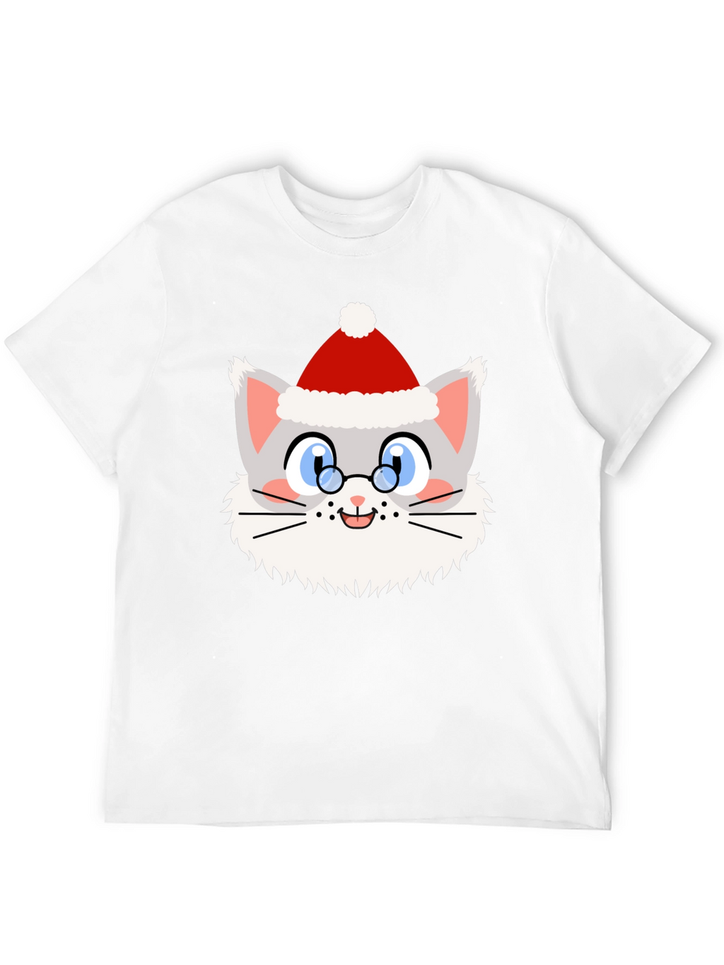 Festive Cat Santa T-Shirt - Holiday Cheer!