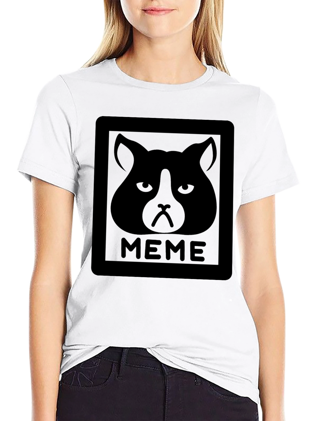 Funny Grumpy Cat Meme Graphic T-Shirt