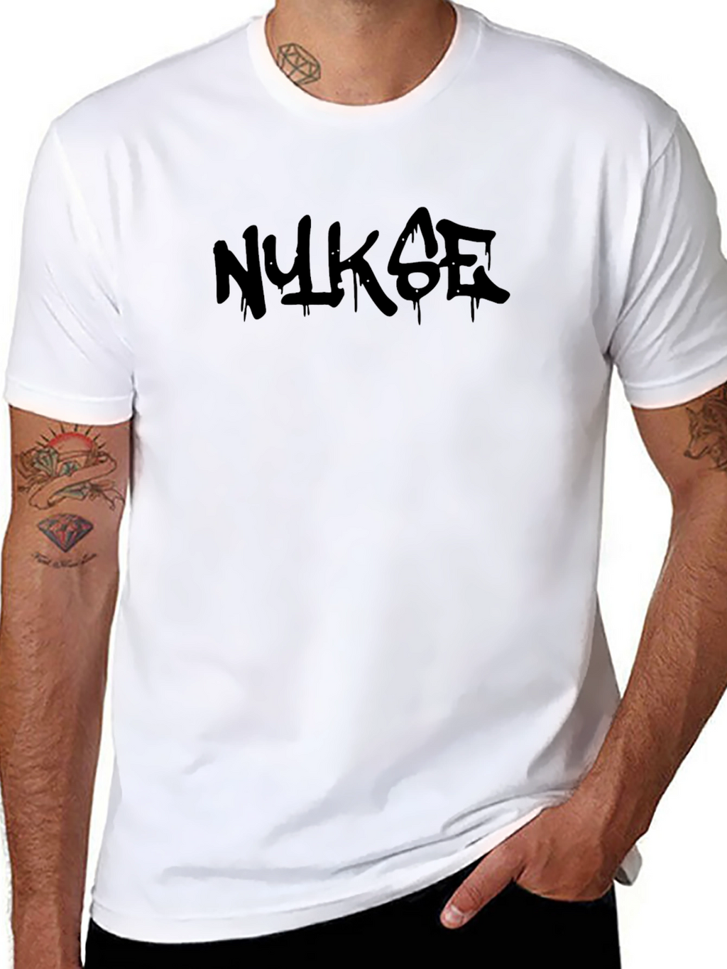 NUKOE Graphic Tee - Black Cotton T-Shirt