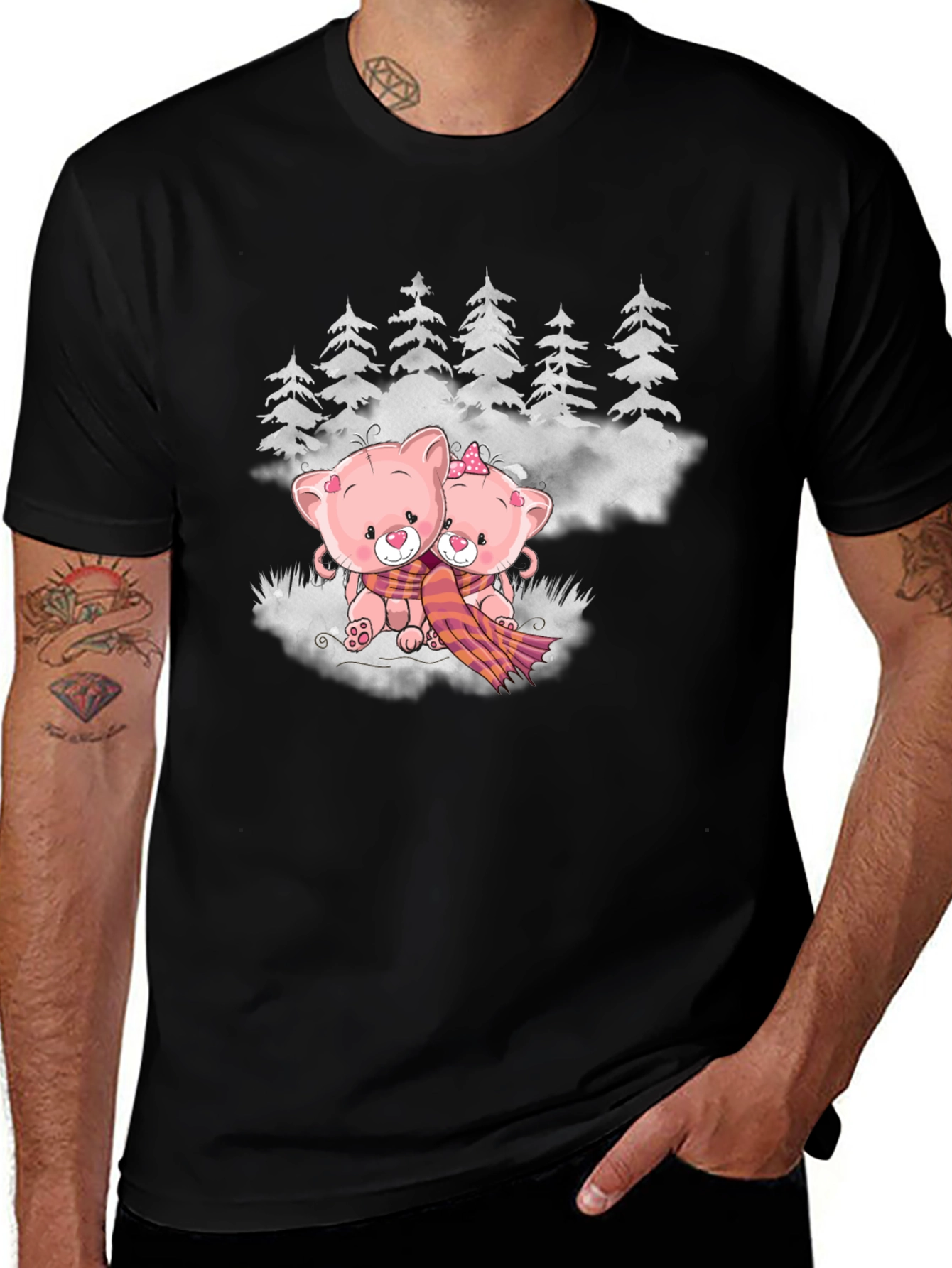 Cute Bears in Winter T-Shirt