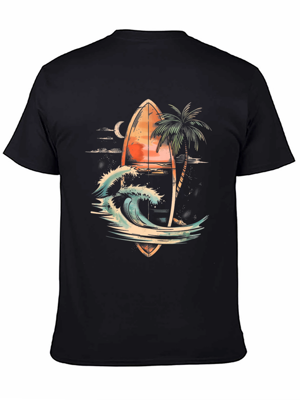 Surfboard Wave Graphic T-Shirt