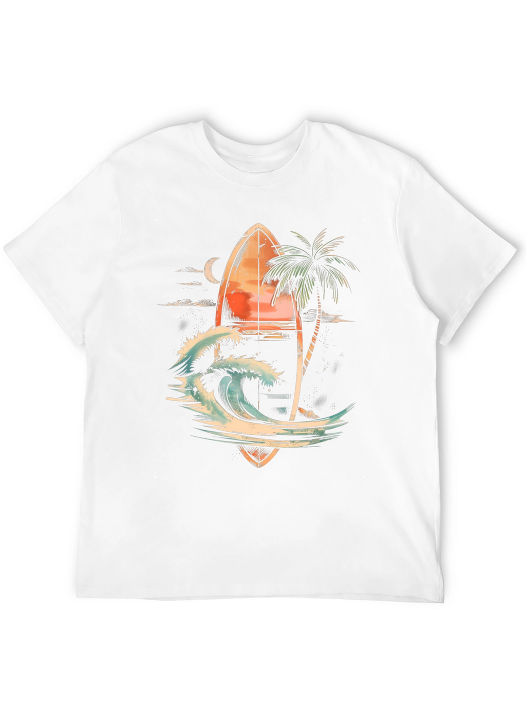 Surfboard Wave Graphic T-Shirt