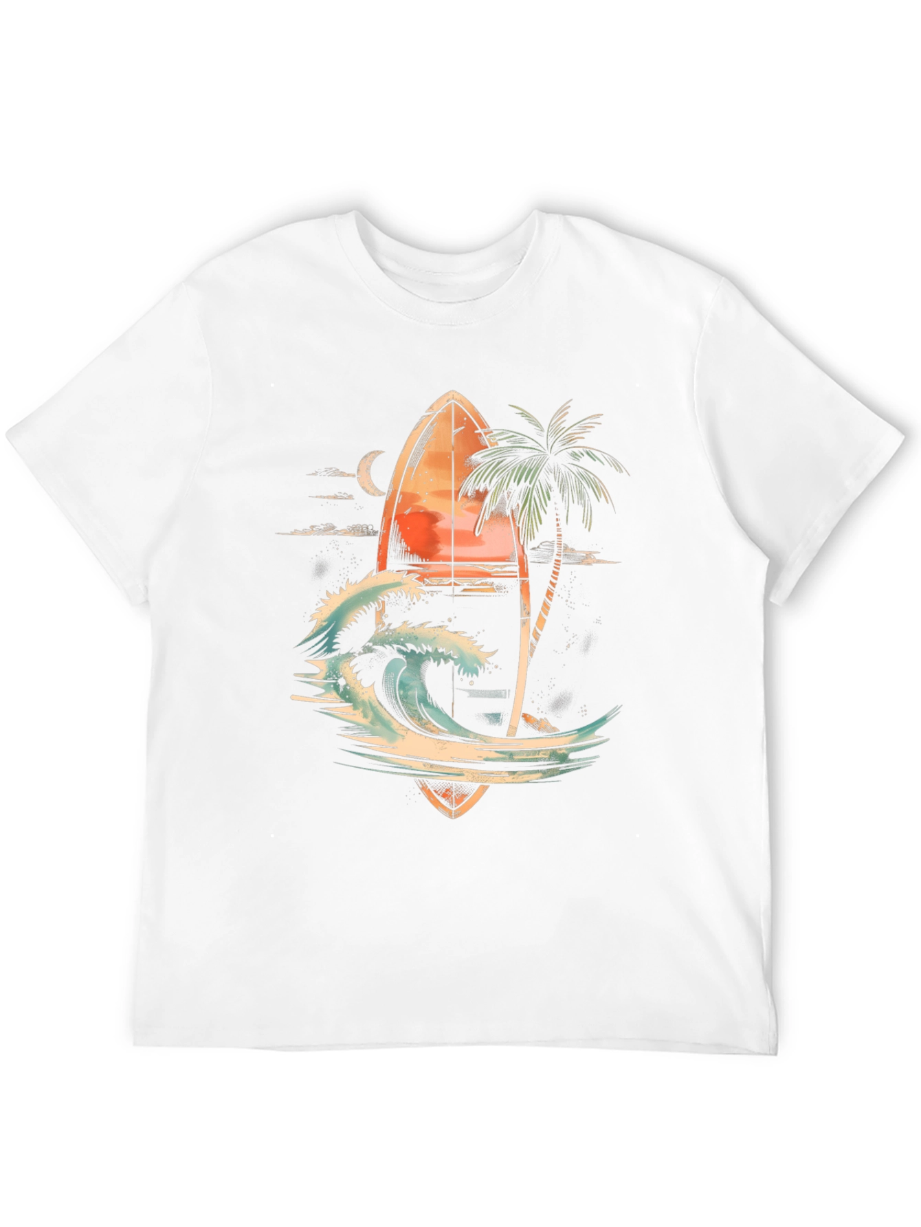 Surfboard Wave Graphic T-Shirt