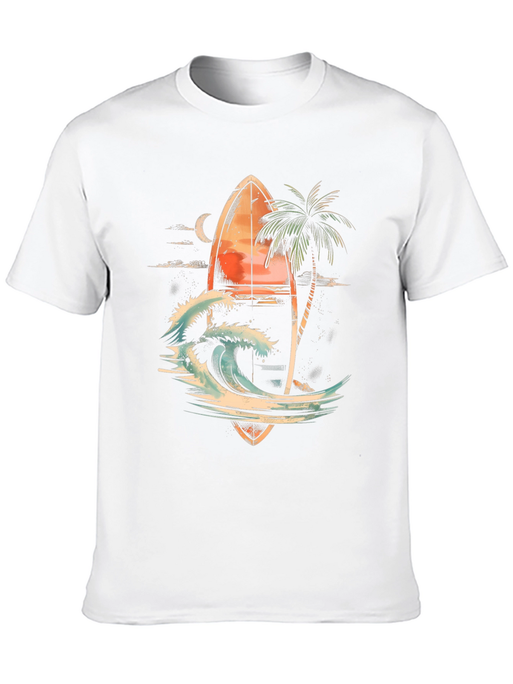 Surfboard Wave Graphic T-Shirt