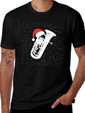 Christmas Tuba Santa Hat T-Shirt