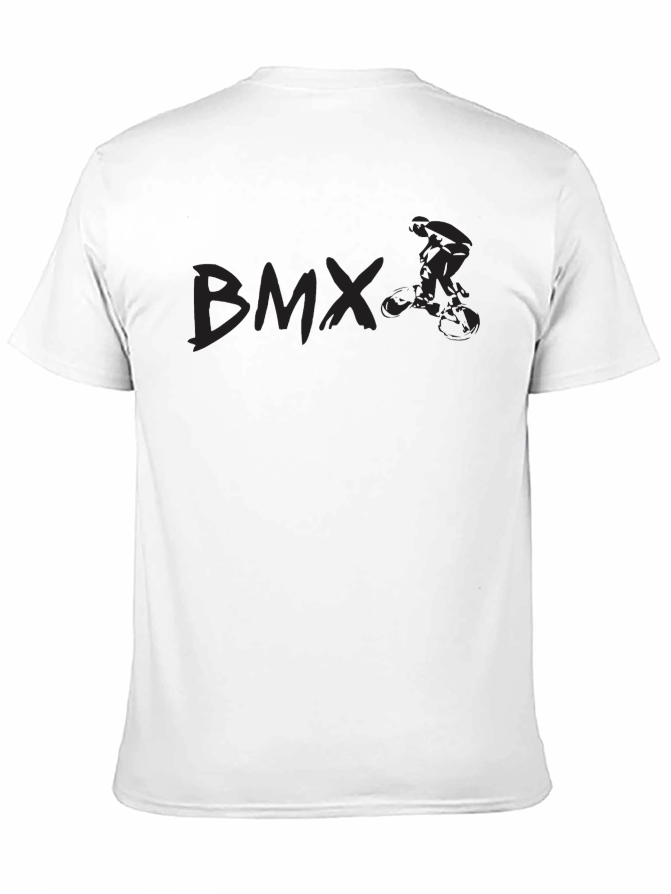 BMX Rider Graphic Tee - Black Cotton Blend