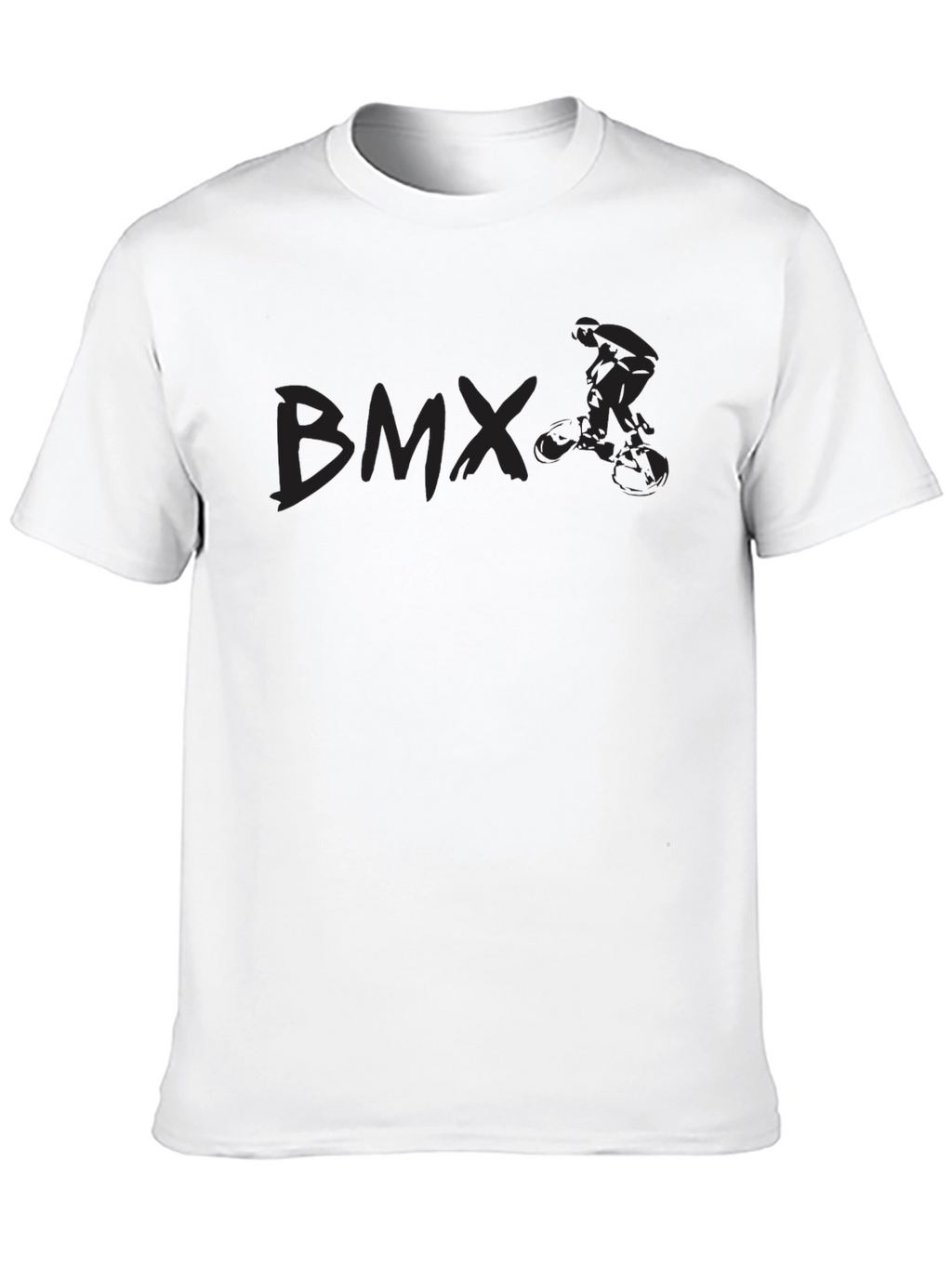 BMX Rider Graphic Tee - Black Cotton Blend