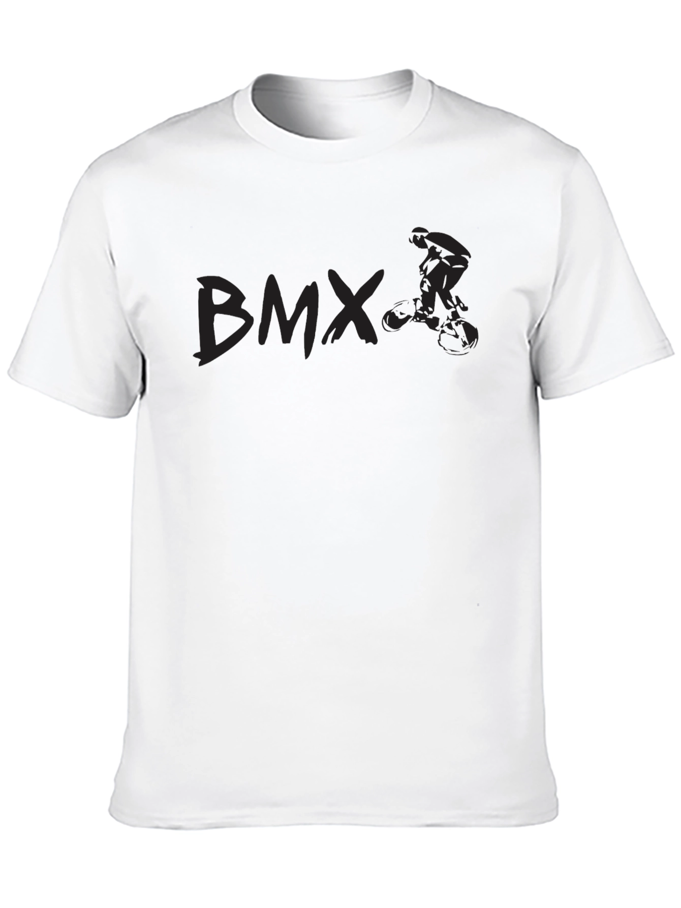 BMX Rider Graphic Tee - Black Cotton Blend