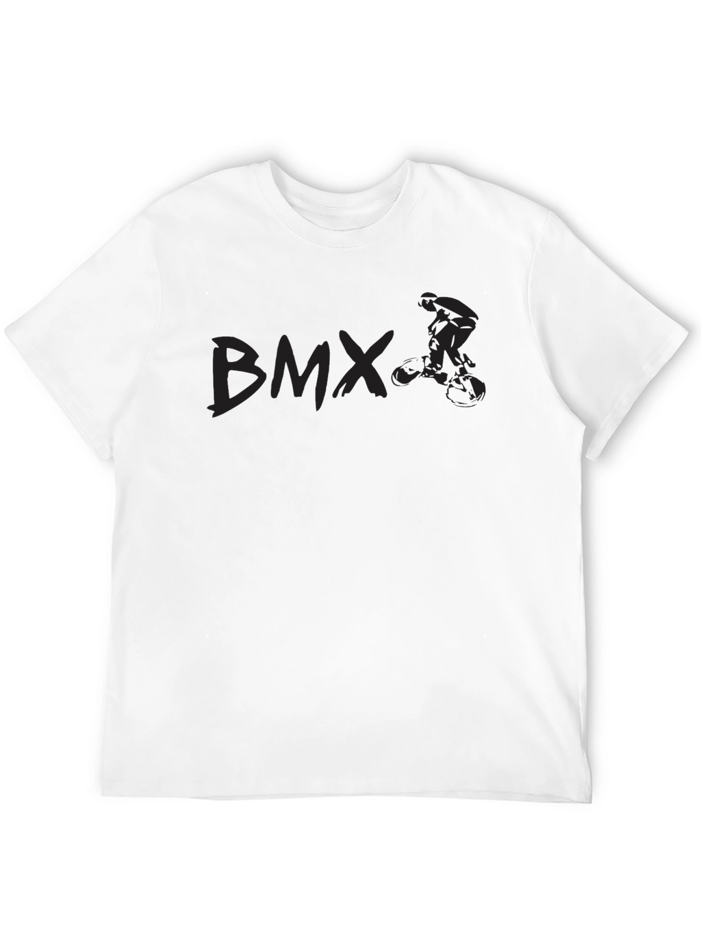 BMX Rider Graphic Tee - Black Cotton Blend