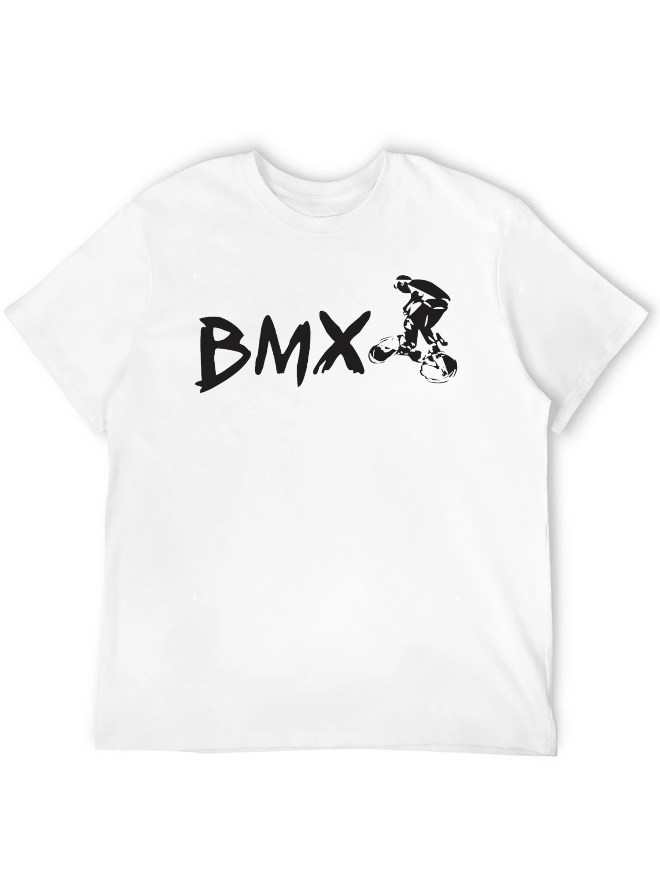 BMX Rider Graphic Tee - Black Cotton Blend