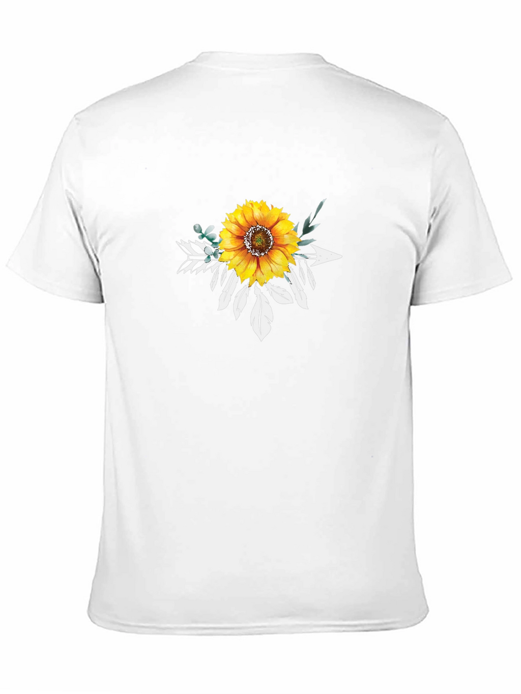 Sunflower Arrow Graphic Tee - Black Cotton T-Shirt