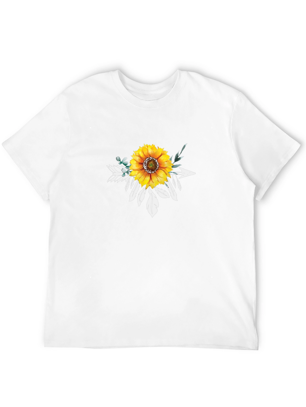 Sunflower Arrow Graphic Tee - Black Cotton T-Shirt