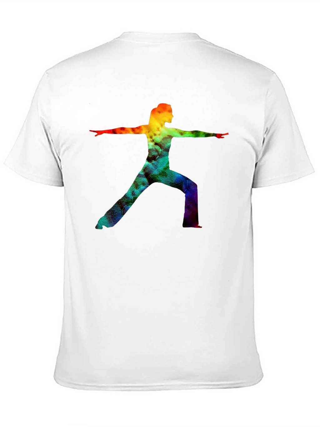 Rainbow Yoga Pose Graphic Tee - Black