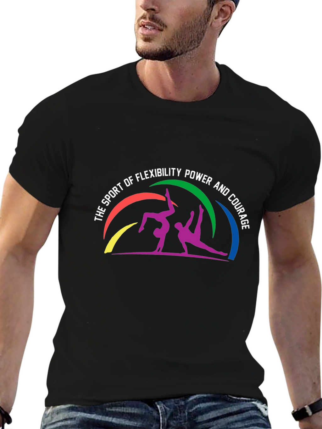 Flexibility Power Courage T-Shirt - Black