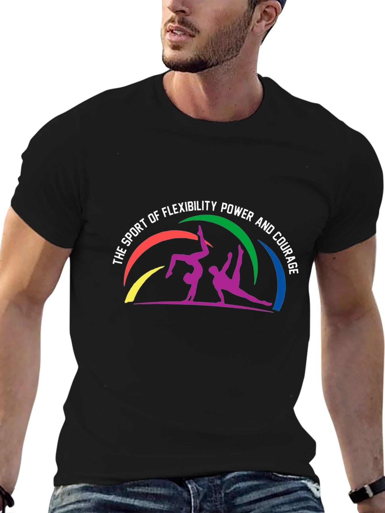 Flexibility Power Courage T-Shirt - Black