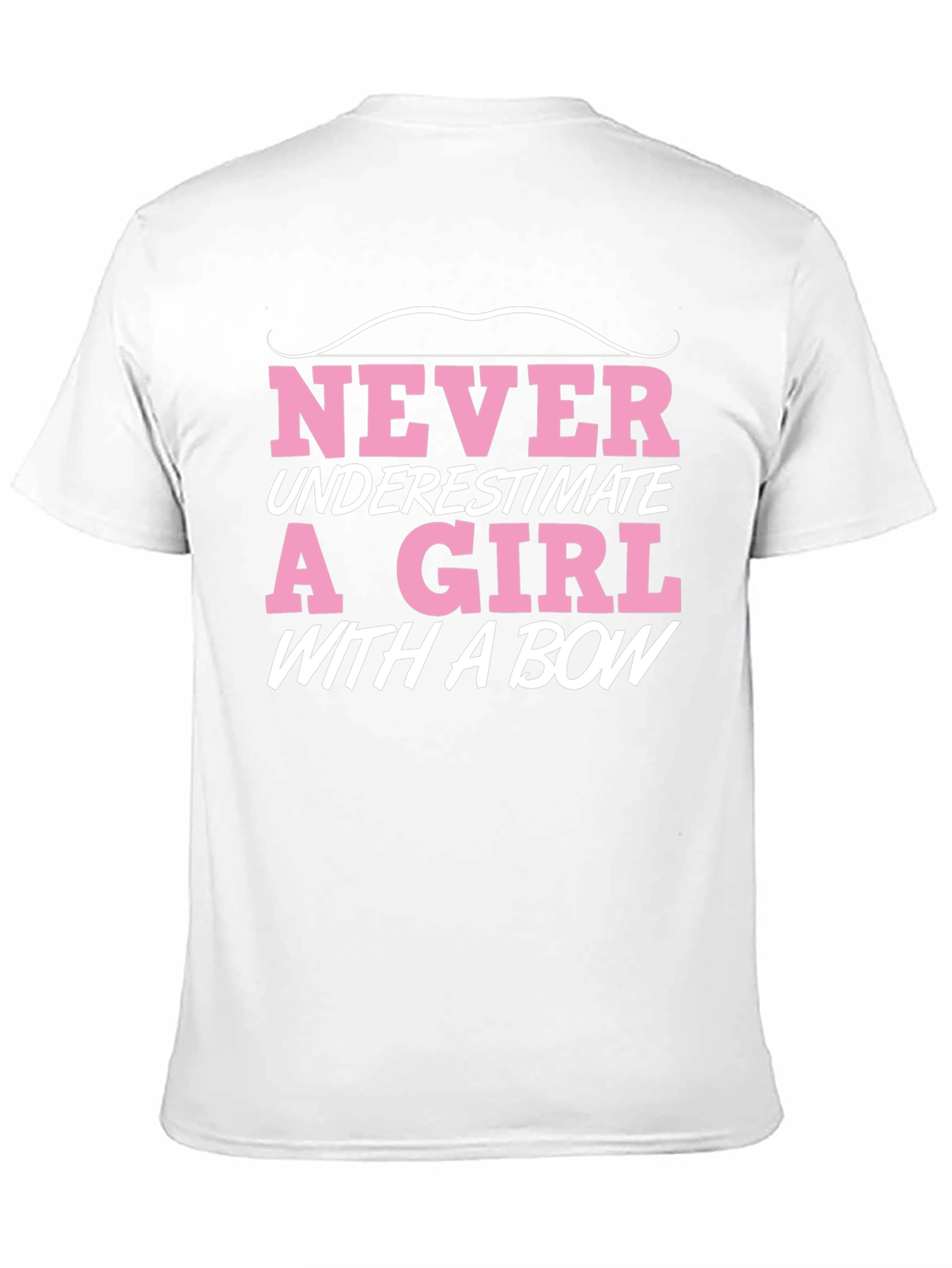 Never Underestimate a Girl With a Bow Black T-Shirt