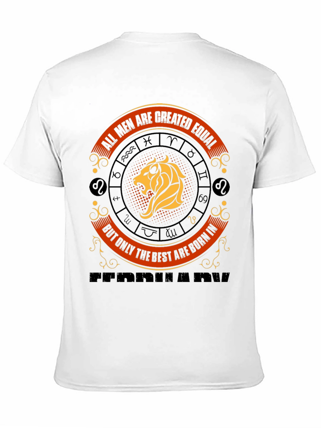 Mens Born in February Zodiac Graphic Tee