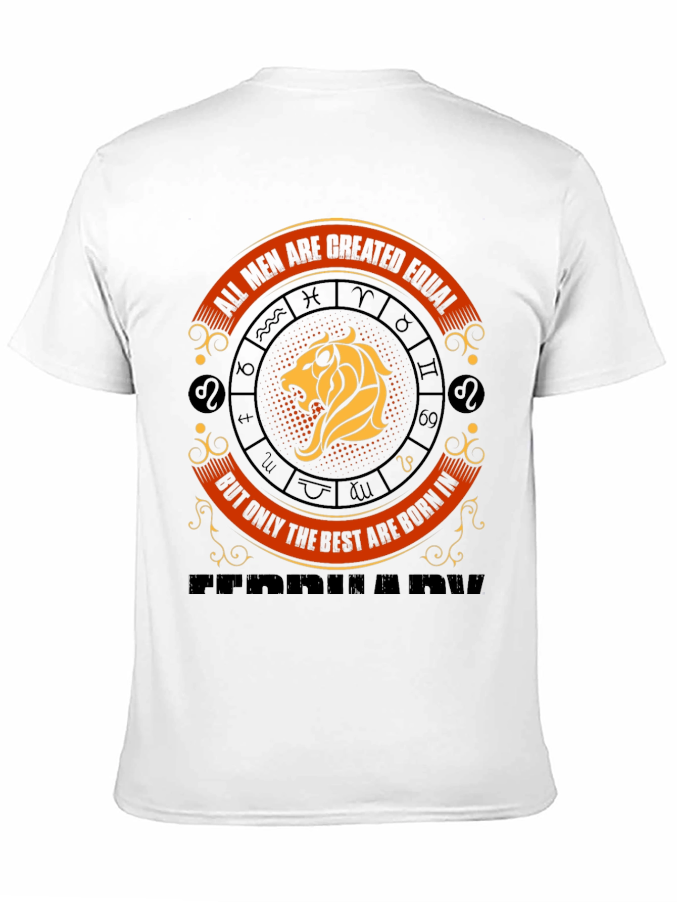 Mens Born in February Zodiac Graphic Tee