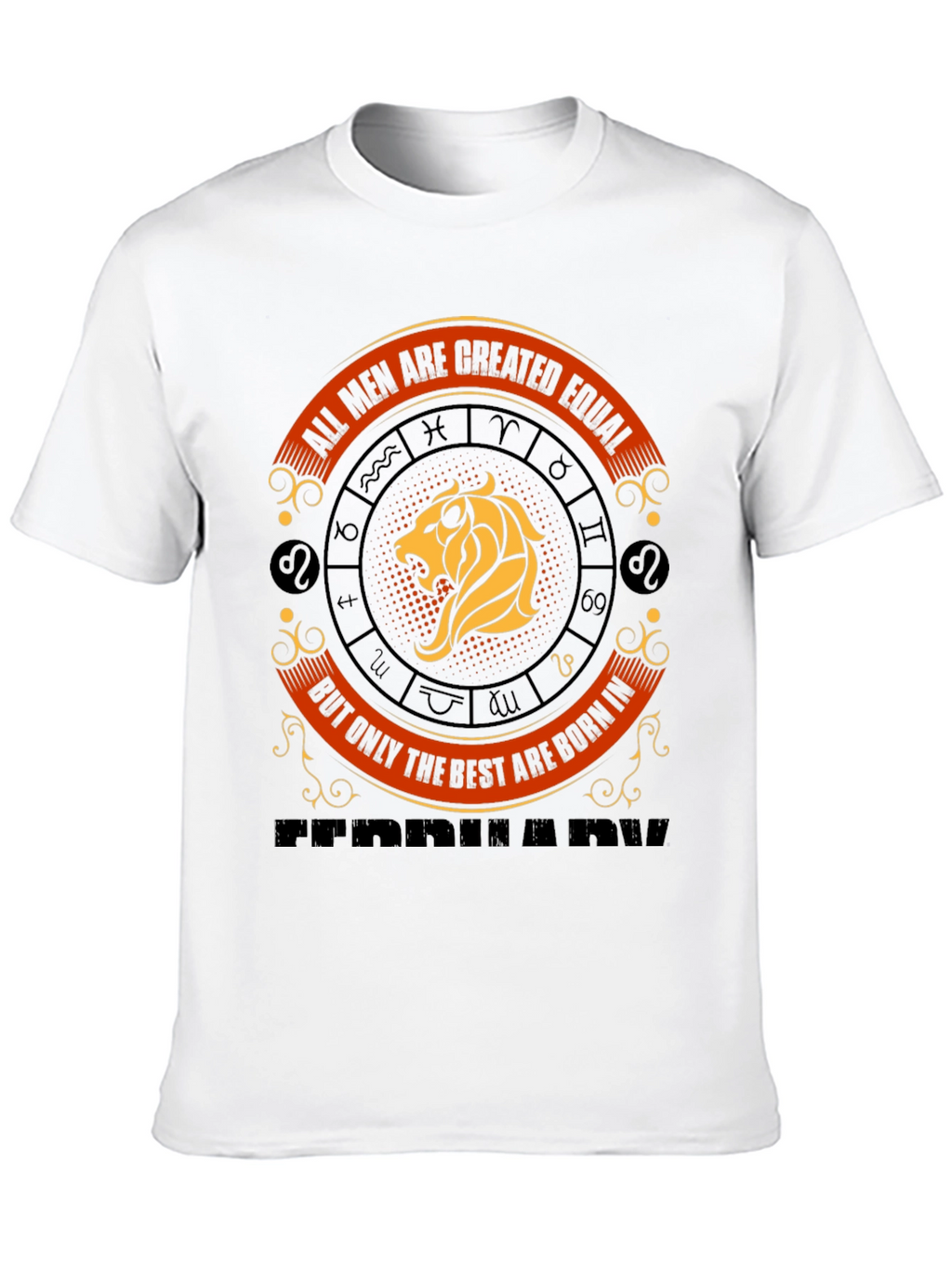 Mens Born in February Zodiac Graphic Tee