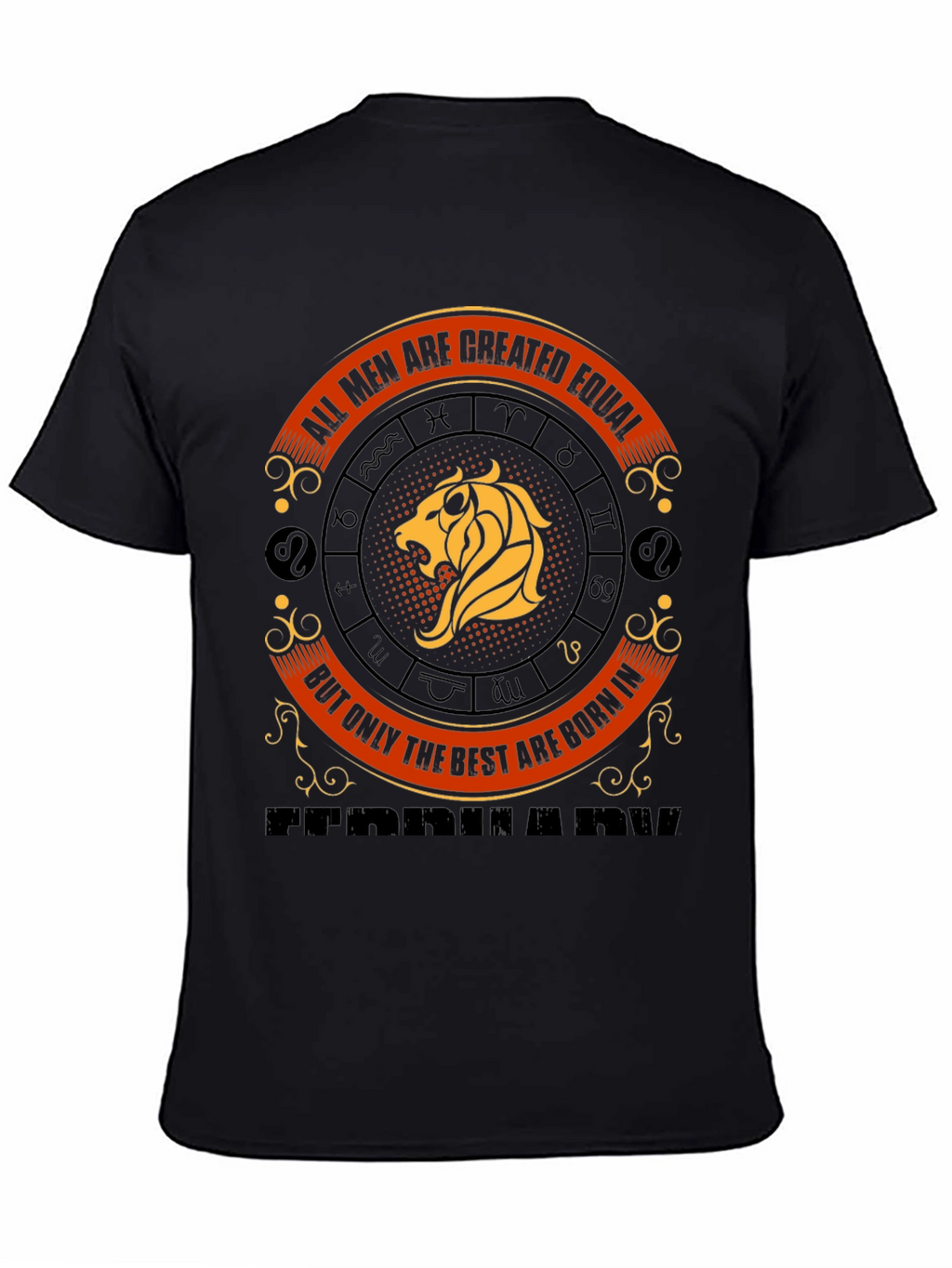 Mens Born in February Zodiac Graphic Tee