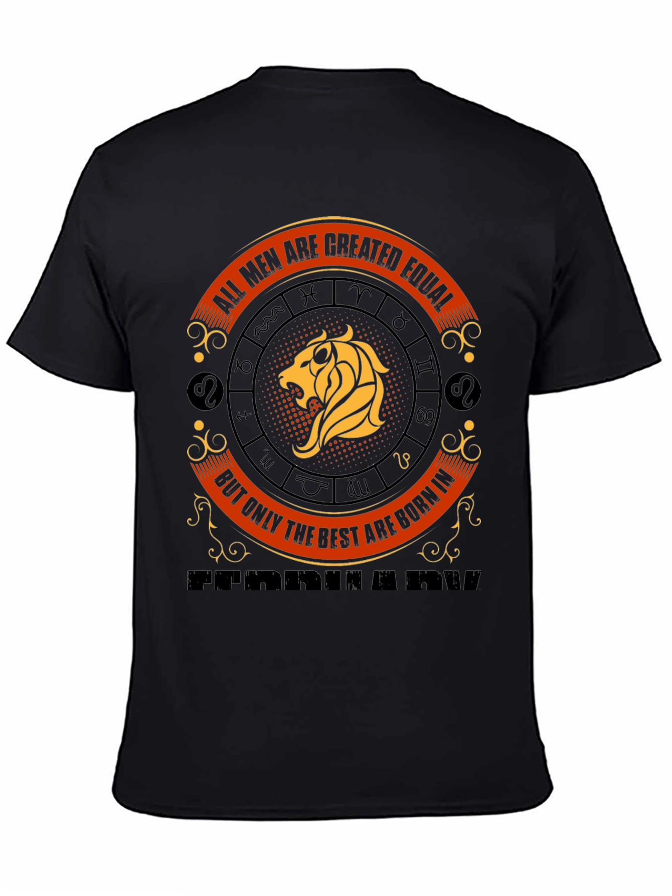 Mens Born in February Zodiac Graphic Tee