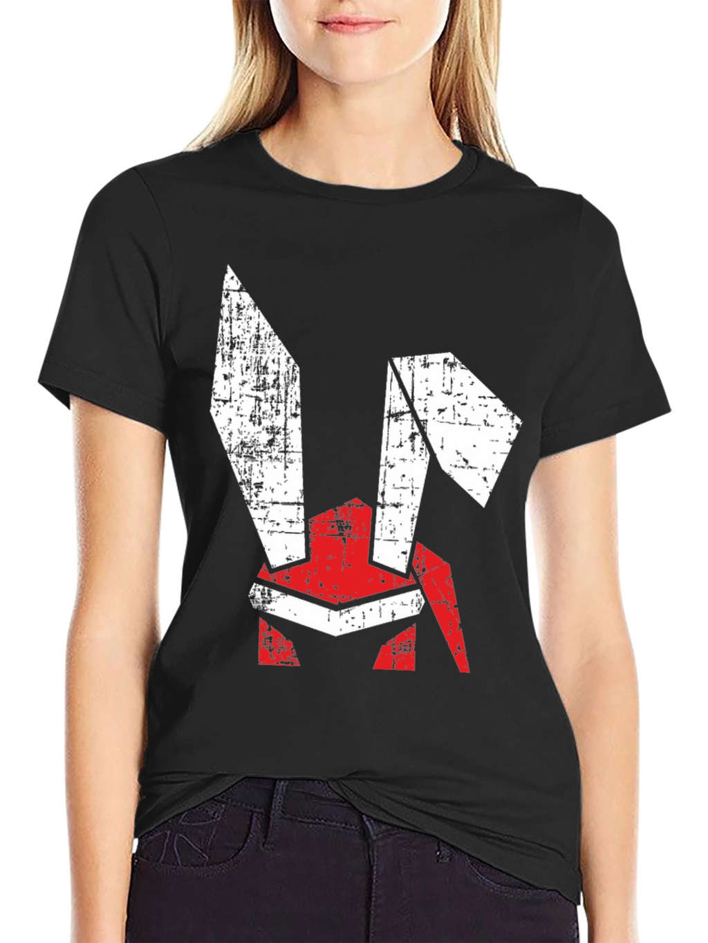 Geometric Bunny Graphic T-Shirt