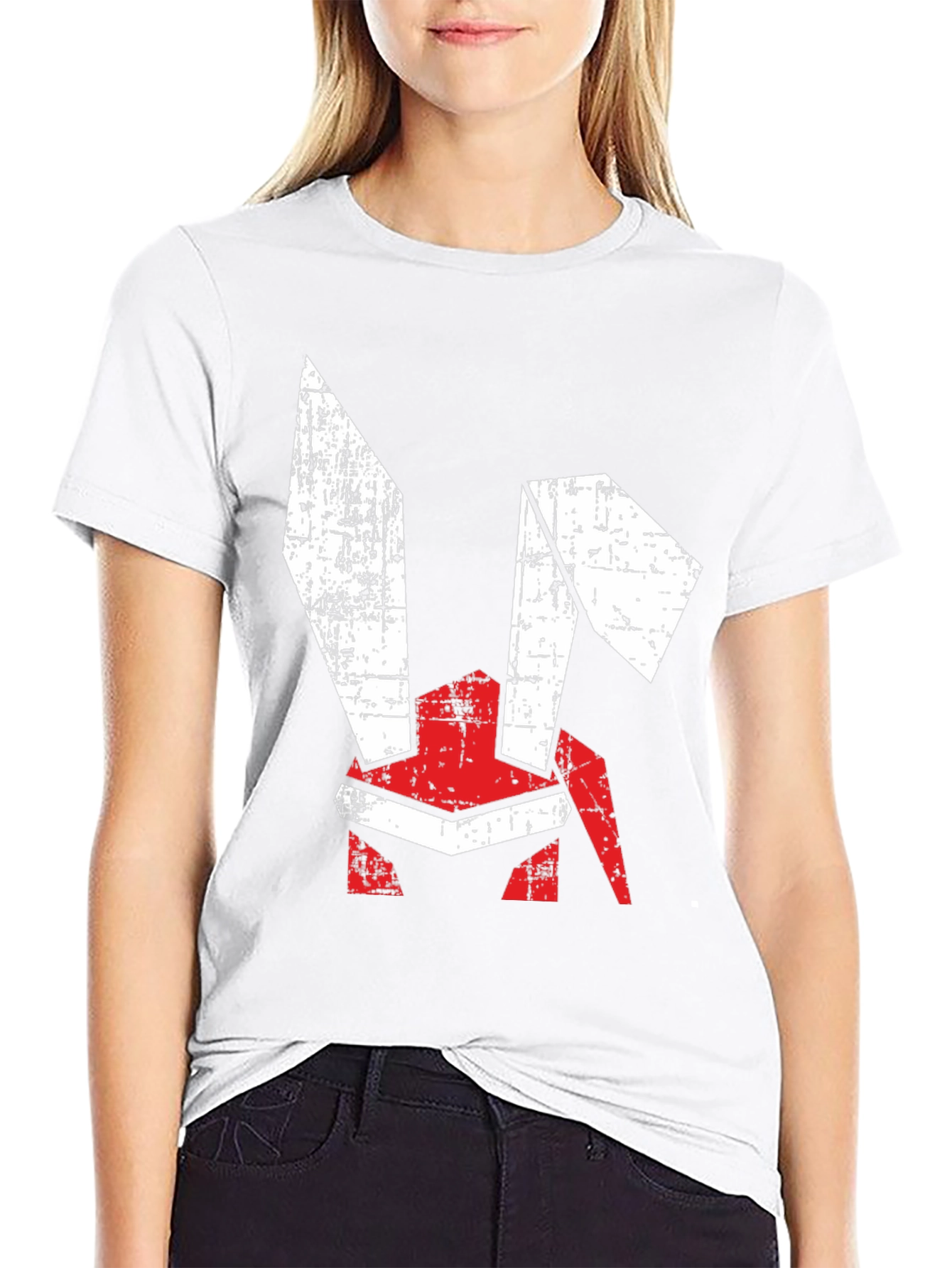 Geometric Bunny Graphic T-Shirt